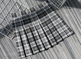 Plaid A-Line Mini Skirt – High Waist, Pocketed