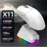 2026 NEW X11 Wireless Bluetooth 3-Mode Mouse Touch Screen Magnetic Charging Dock Ultra-Light Macro Gaming Mouse Magnetic Base