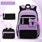 Corduroy Girls School Bags Korean Style Daily Backpack For Women lightweight bow Travel Backpacks Teenagers Casual Bags