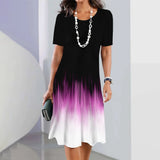 Women’s Striped Short-Sleeve Summer Dress