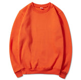 Korean Fashion Men's Round Neck Sweatshirts Autumn Long Sleeves Vacation Pullovers Tops Casual Popular Man Solid Sweat Shirts