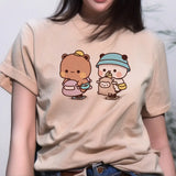 Bubu and Dudu Women’s Fashion Cartoon Tee - Casual Streetwear Designer Crop Top