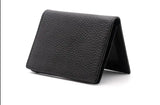 Dropshipping Custom Name Genuine Leather Men Women Business Card Holder Bifold Credit Card Case With ID Window