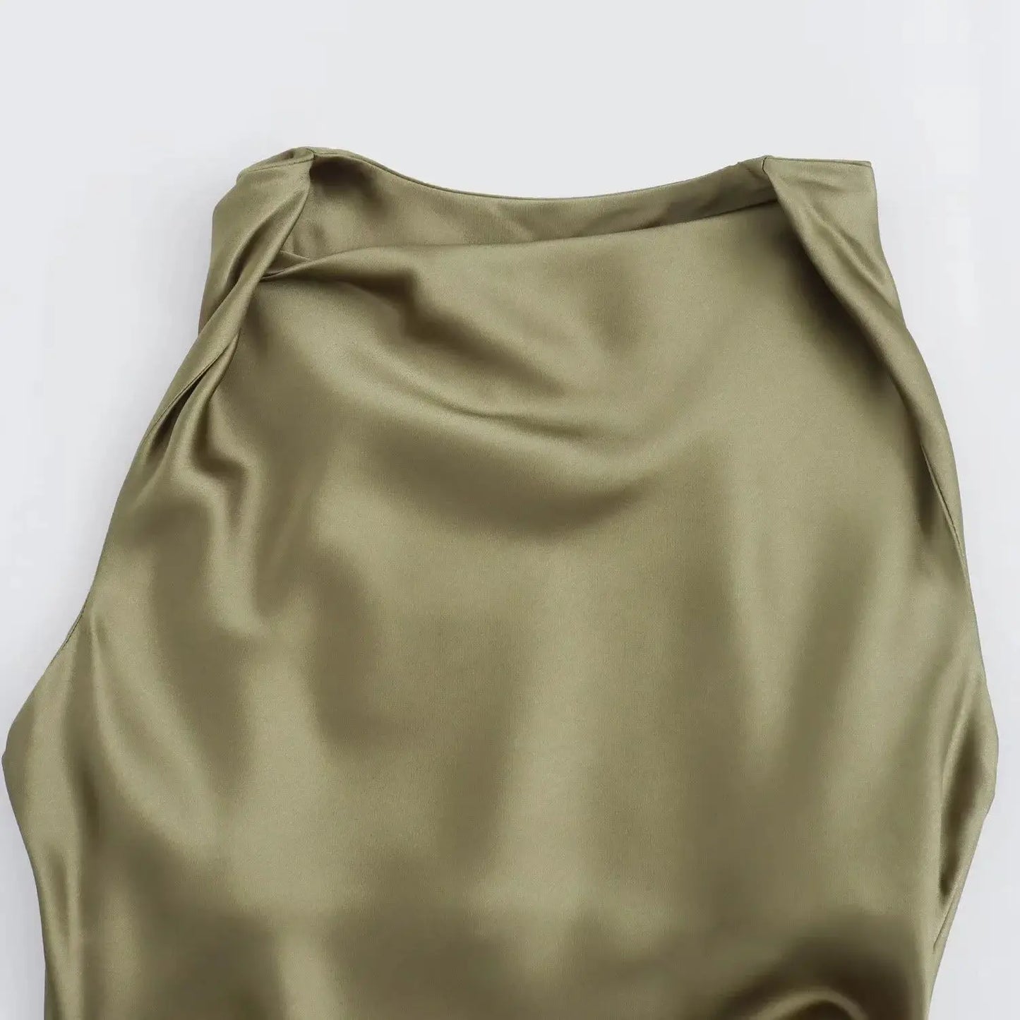 Elegant Satin Summer Slip Dress | Chic Evening Midi for Women