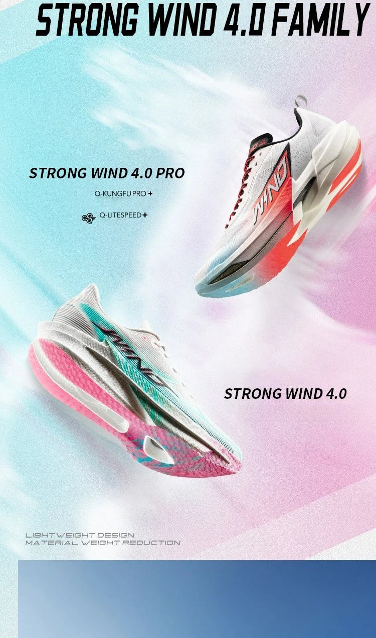 QIAODAN Man Trail Running Shoes 2026 WIND 4 Men's GYM Jogging Sport Shoes Mesh Breathable Athletic Running Sneakers QDB023262298