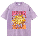 Women's Oversized Washed Cotton Graphic T-Shirt