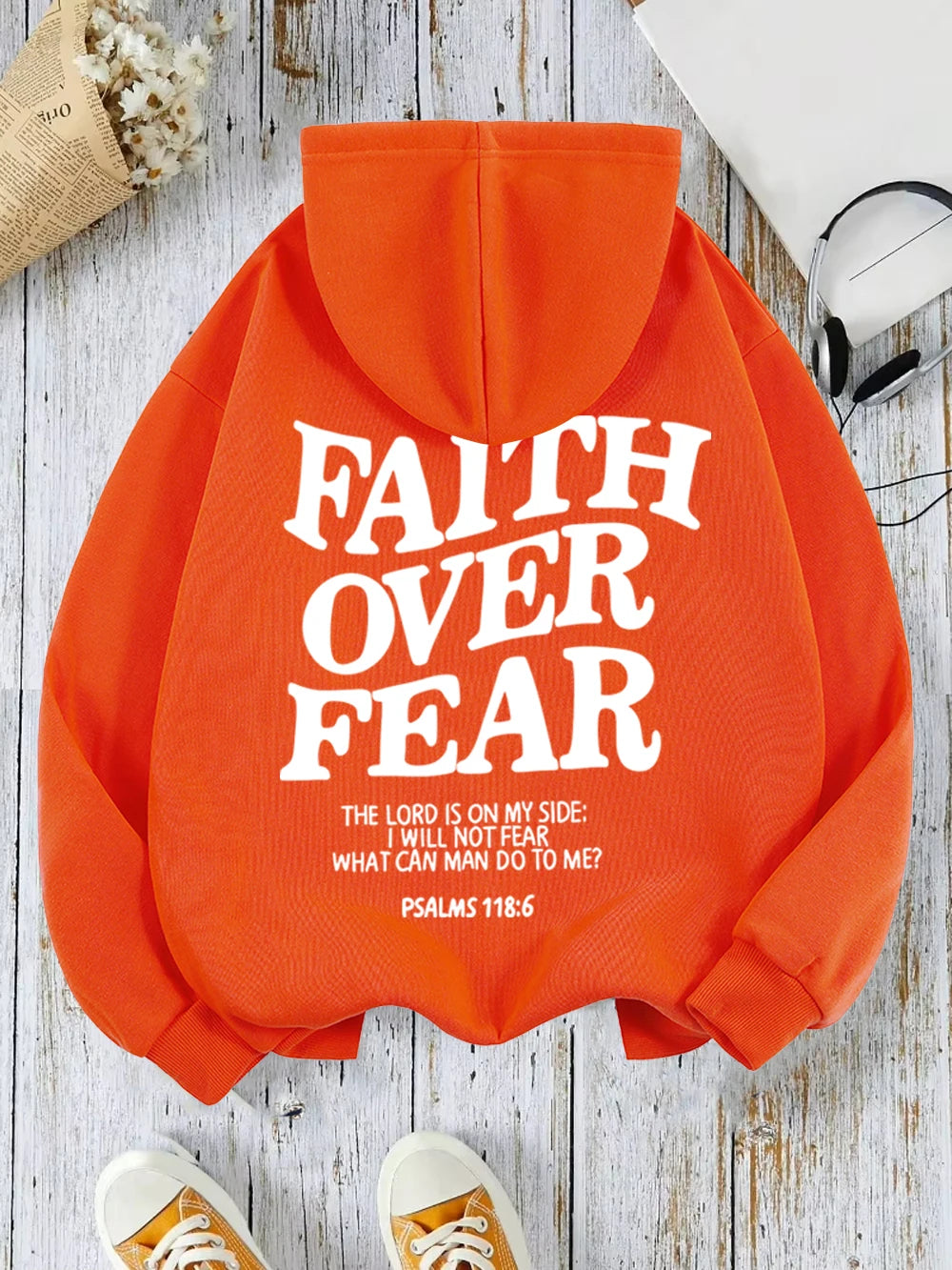 Faith Over Fear Fleece Hoodie