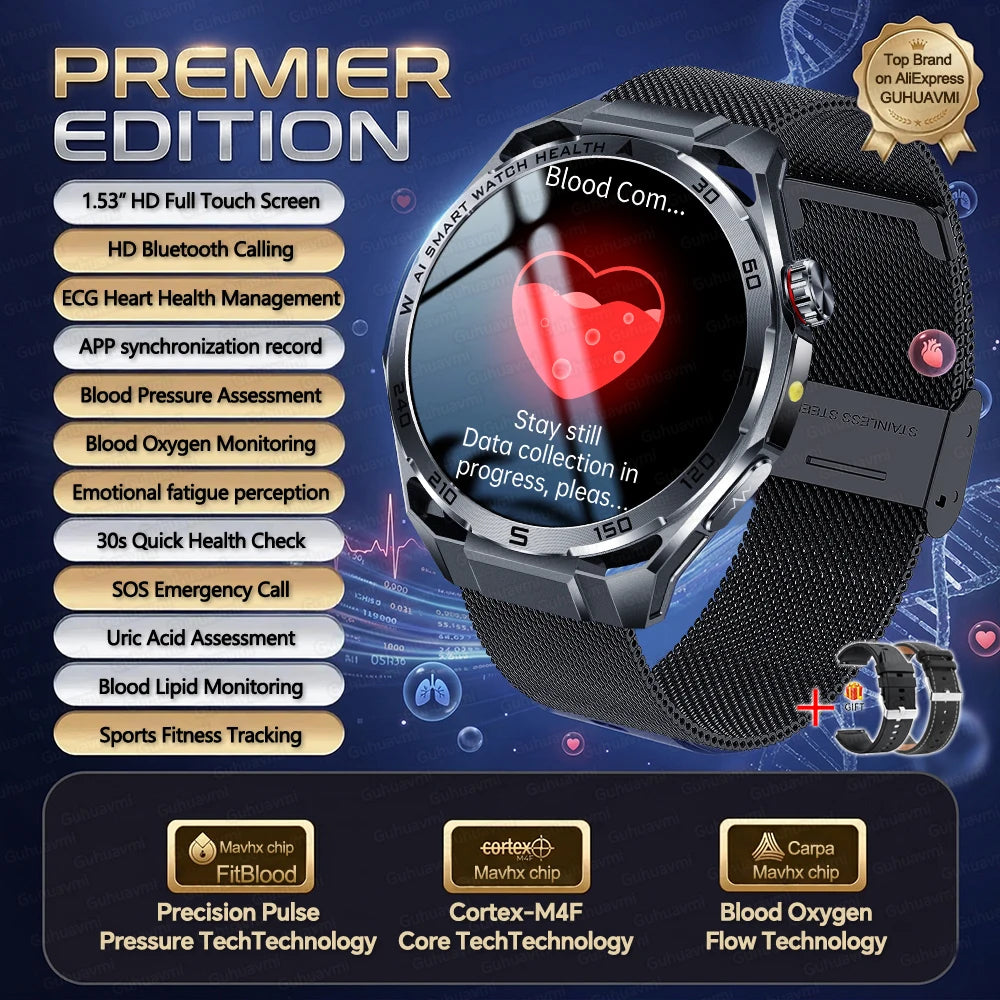 AI ECG Smart Watch | Nursing-Grade Health Monitor 2026