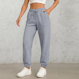 Women's High-Waist Drawstring Straight-Leg Pants