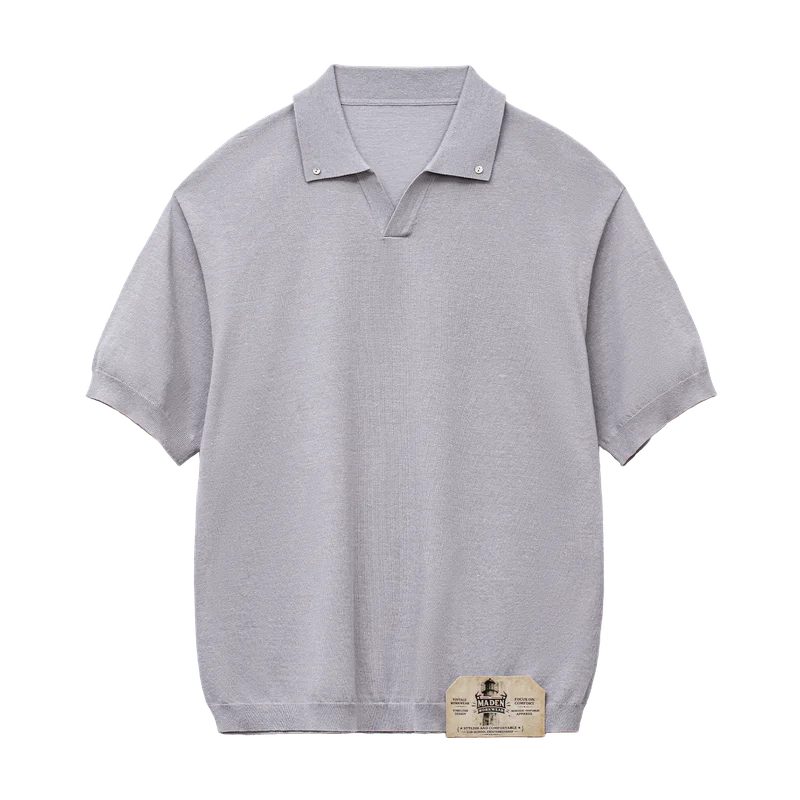 Maden Vintage Seagull Collar Polo Shirt for Men