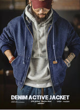 Maden J130 Heavyweight Canvas Hooded Jacket for Men