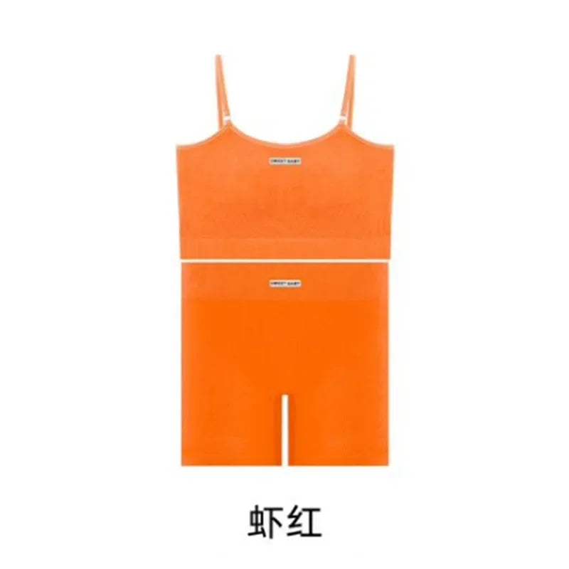 Women Seamless Yoga Sets Summer Fitness Workout Suits Sport Bra High Waist Leggings Sexy Outfits 2024 Female Casual Sportswear