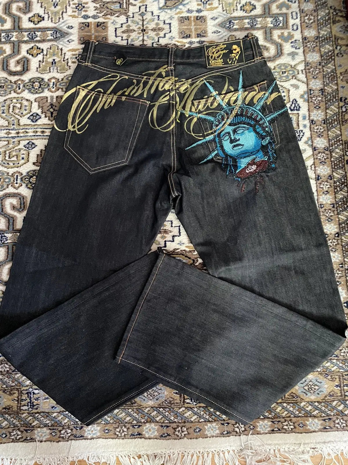 Y2K Liberty Diamond Wide-Leg Jeans