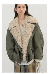 CHIC VEN Fashion Women Coats Loose Casual New Retro Motorcycle Cotton Jacket Thick Warm Female Overcoat Autumn Winter 2025