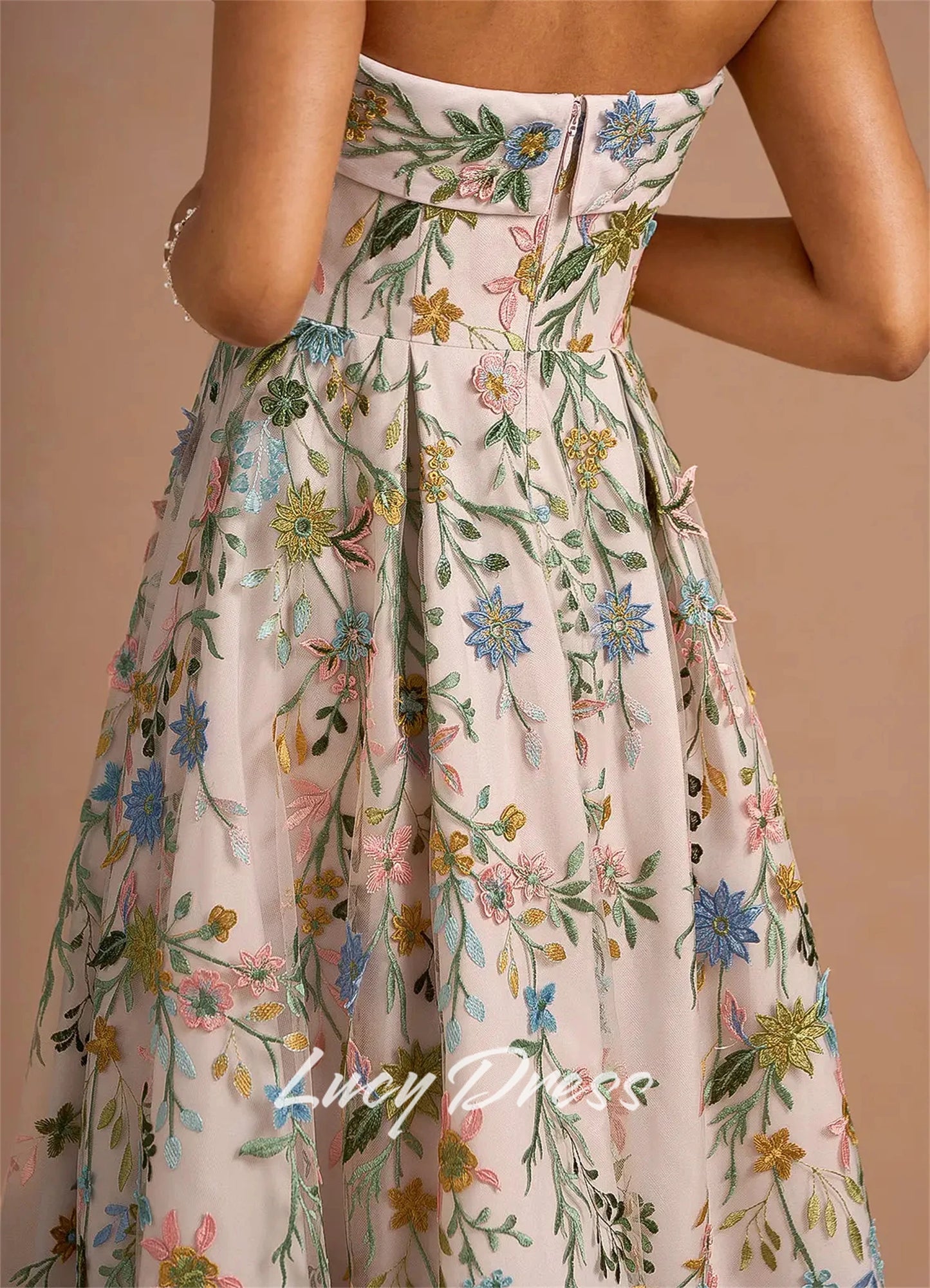 Lucy Floral A-Line Gown | Wedding & Prom Dress