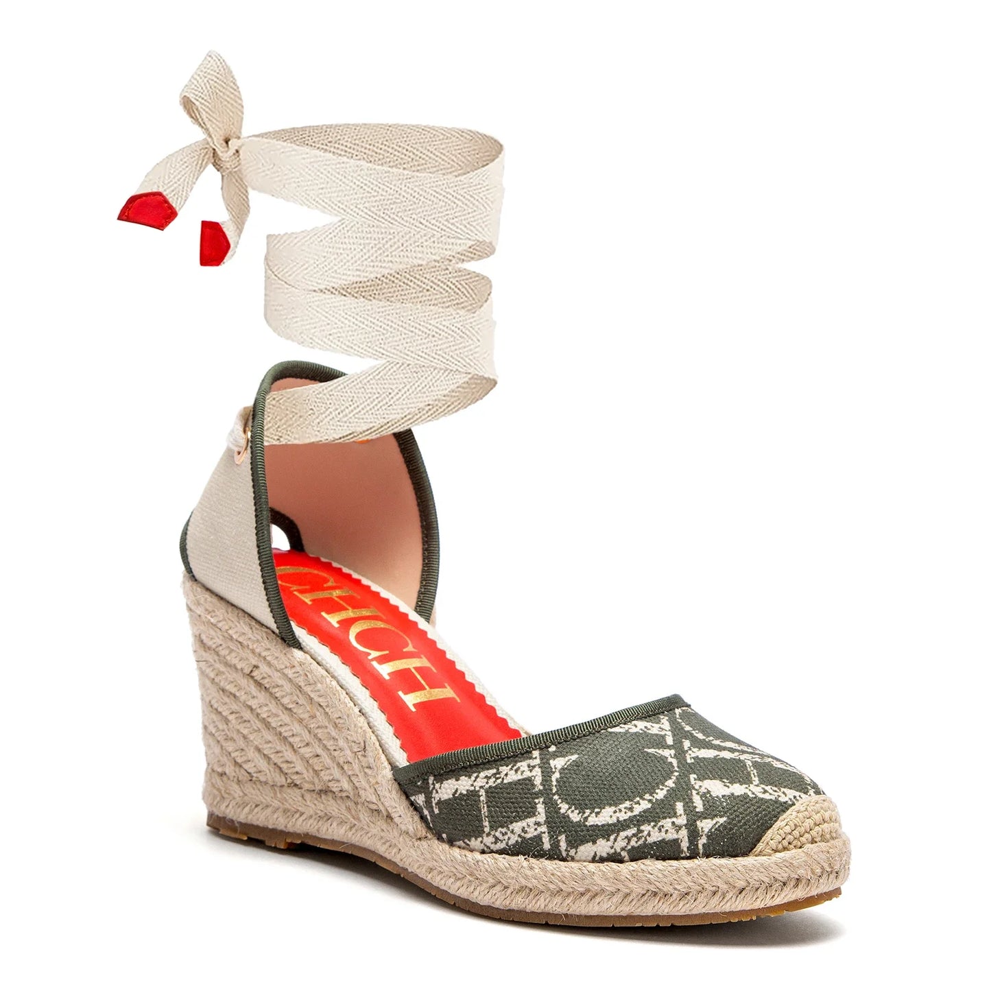 Women's Espadrille Wedge Sandals – Ankle Strap Lace-Up
