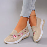 Women's Breathable Mesh Flat Sneakers — Lightweight Slip-On Casual Shoes