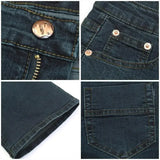 Male Bell Bottom Denim Trousers Slim Black Boot Cut Jeans Men's Clothing Casual Business Flares Pants