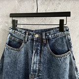 High-Waist Cotton Straight Jeans — Women's Slim Fit