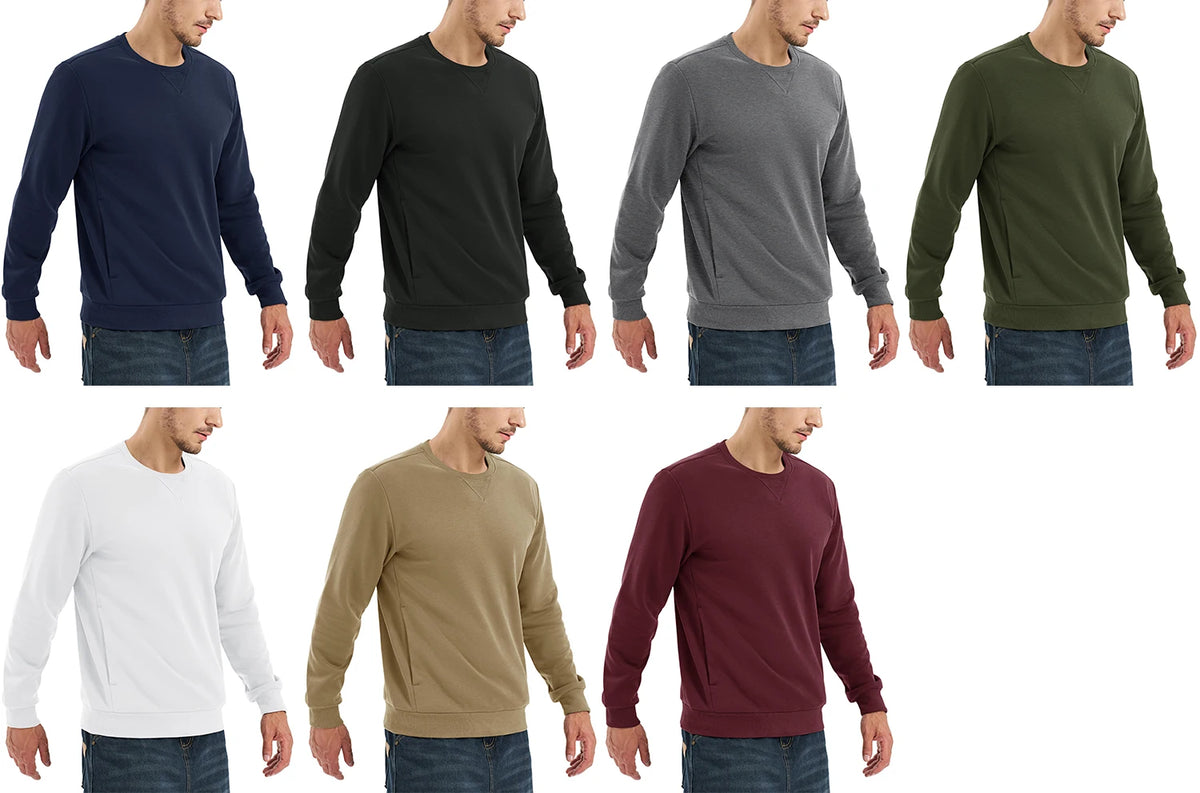 TACVASEN Men’s Fleece Crewneck Sweatshirt
