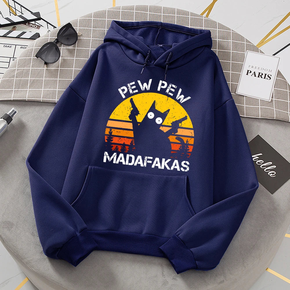 Pew Pew Madafakas Cat Hoodie