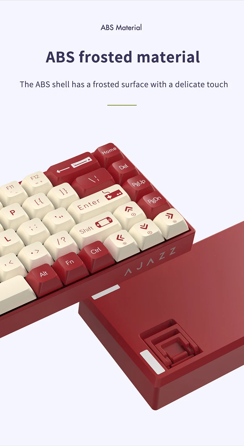 AJAZZ AK680 65% Wired Gaming Mechanical Keyboard Hot Swap Mini Keyboard Custom Keycap Gasket for Pc Laptop