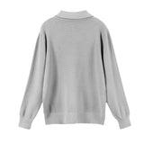 Hirsionsan Winter Thick Women Knitted Suits Soft 2 Pieces soft Female Sets Polo Neck Sweater & Wide Leg Pants Knitted Outfit