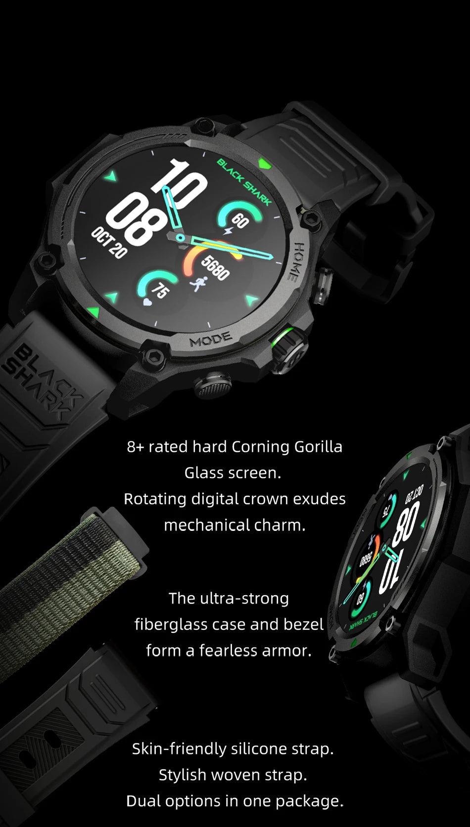 Black Shark GS3 Smartwatch | AMOLED GPS Military-Grade