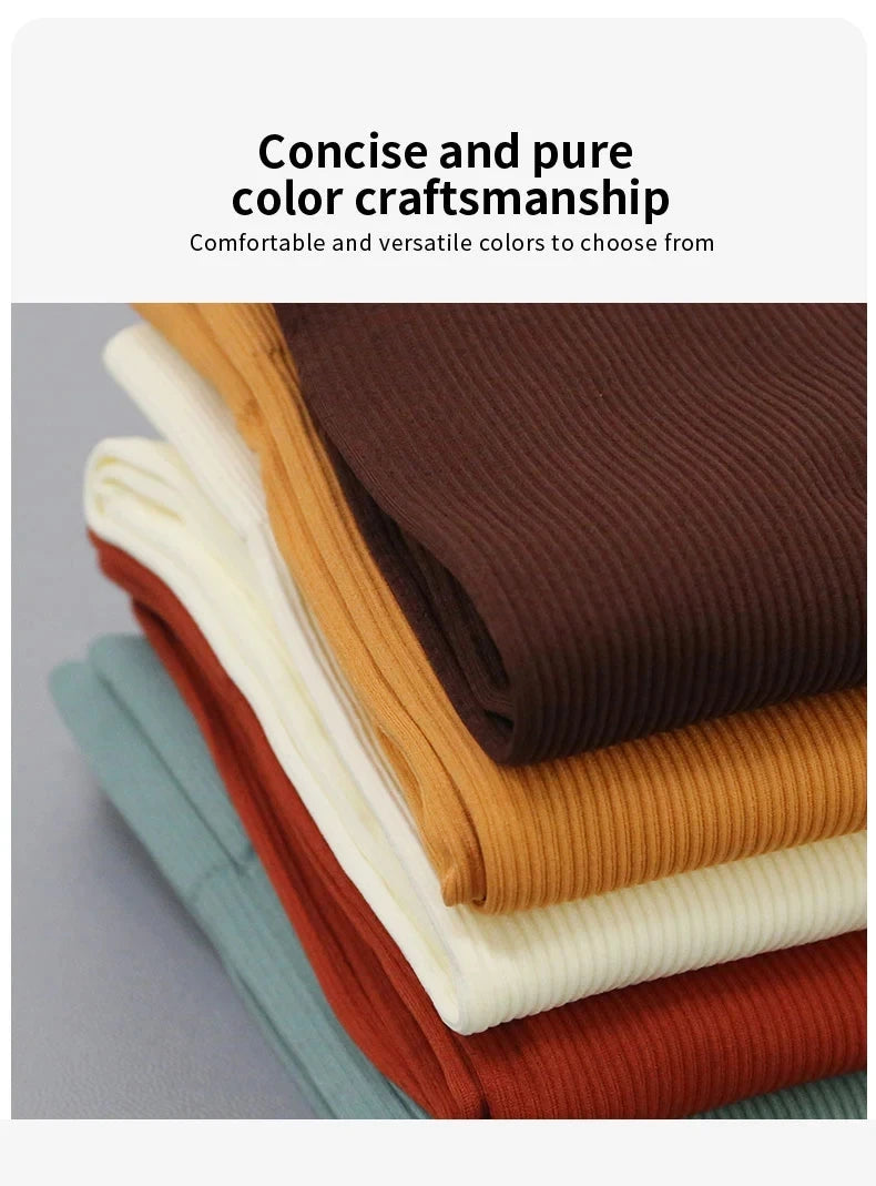 Seamless Ribbed High-Waisted Yoga Pants