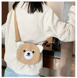 Japanese Style Kawaii Bag Women Cartoon Plush Shoulder Bag for Women New Crossbody Bag Small Phone Purse Bolsa Feminina