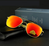 Men's Pilot Sunglasses – Mirror Lens UV400 Alloy Frame