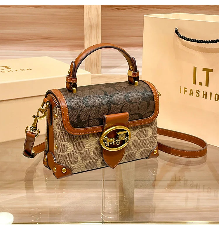 Contrast Color Luxury Box Bag
