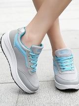 Breathable Air Mesh Walking Shoes – Lightweight Platform Sneakers