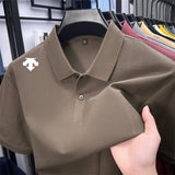 Men's Luxury Cotton Polo | Geometric Print Summer Shirt