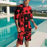 USA-Made Men’s Summer Demon OX Smiling Face 2-Piece Short Set