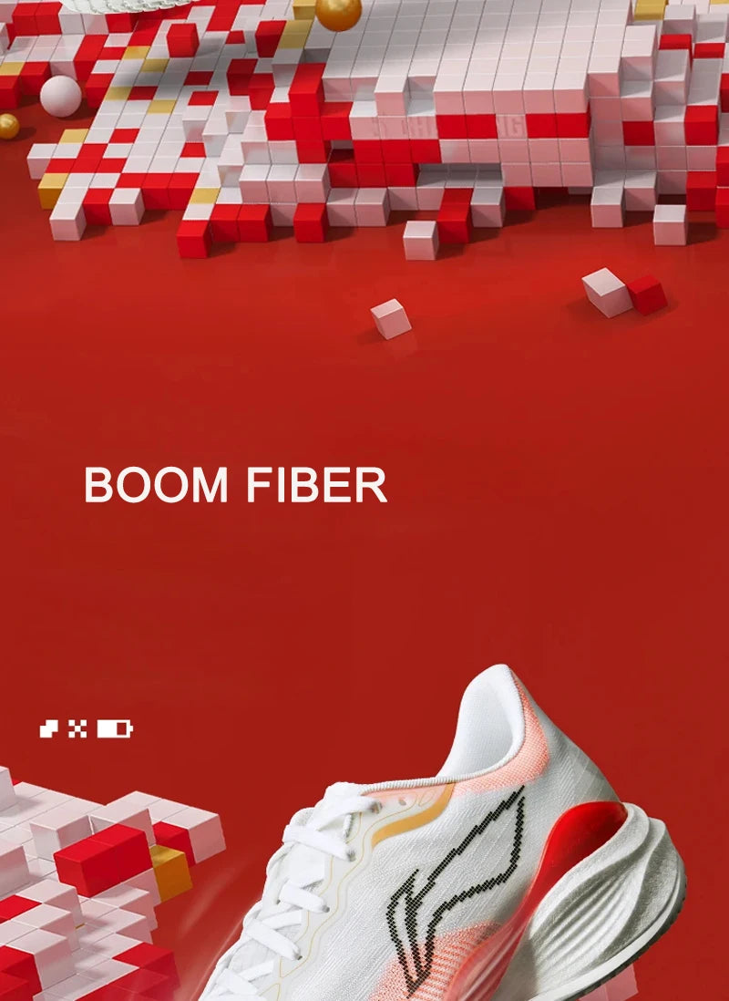 Li-Ning Women's SUPER LIGHT 22 Light Running Shoes TEMPO BOUNSE Cushion BOOM FIBER LiNing Wearable Anti-Slip Sneakers ARBV002