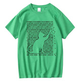 Men's Funny Cat Print 100% Cotton Summer T-Shirt
