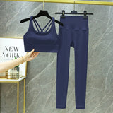TRY TO BN 2 Piece Yoga Set Women's Tracksuit Sports Bra High Waist Leggings Tummy Control Squat Proof Workout Outfit Gym Clothes