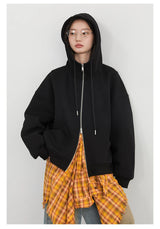 Women’s Relaxed Cotton-Blend Drawstring Hoodie