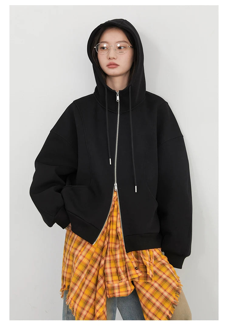 Women’s Relaxed Cotton-Blend Drawstring Hoodie