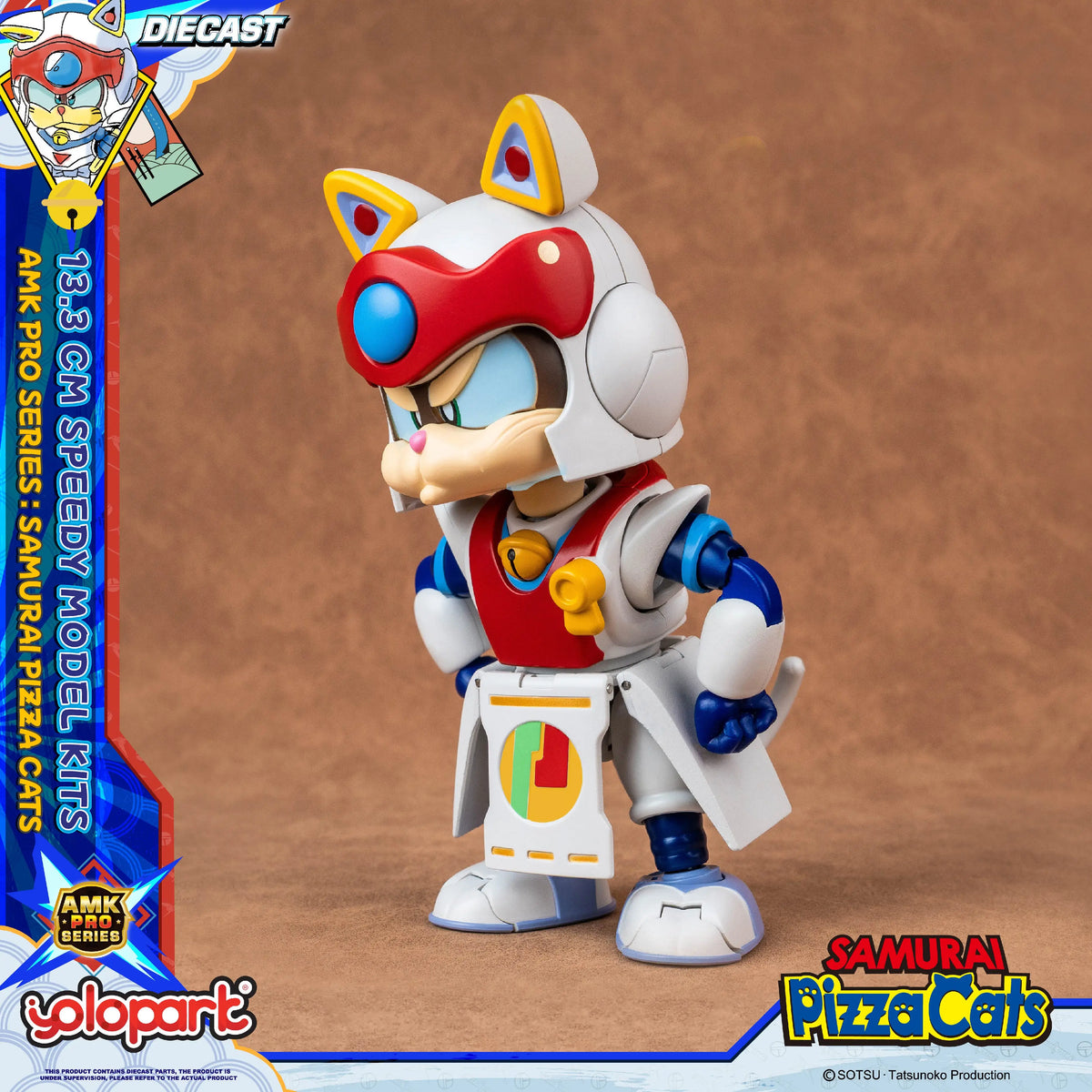 YOLOPARK 13.3cm Samurai Pizza Cats AMK PRO Series Speedy Model Kit TOY Gift For girl boy