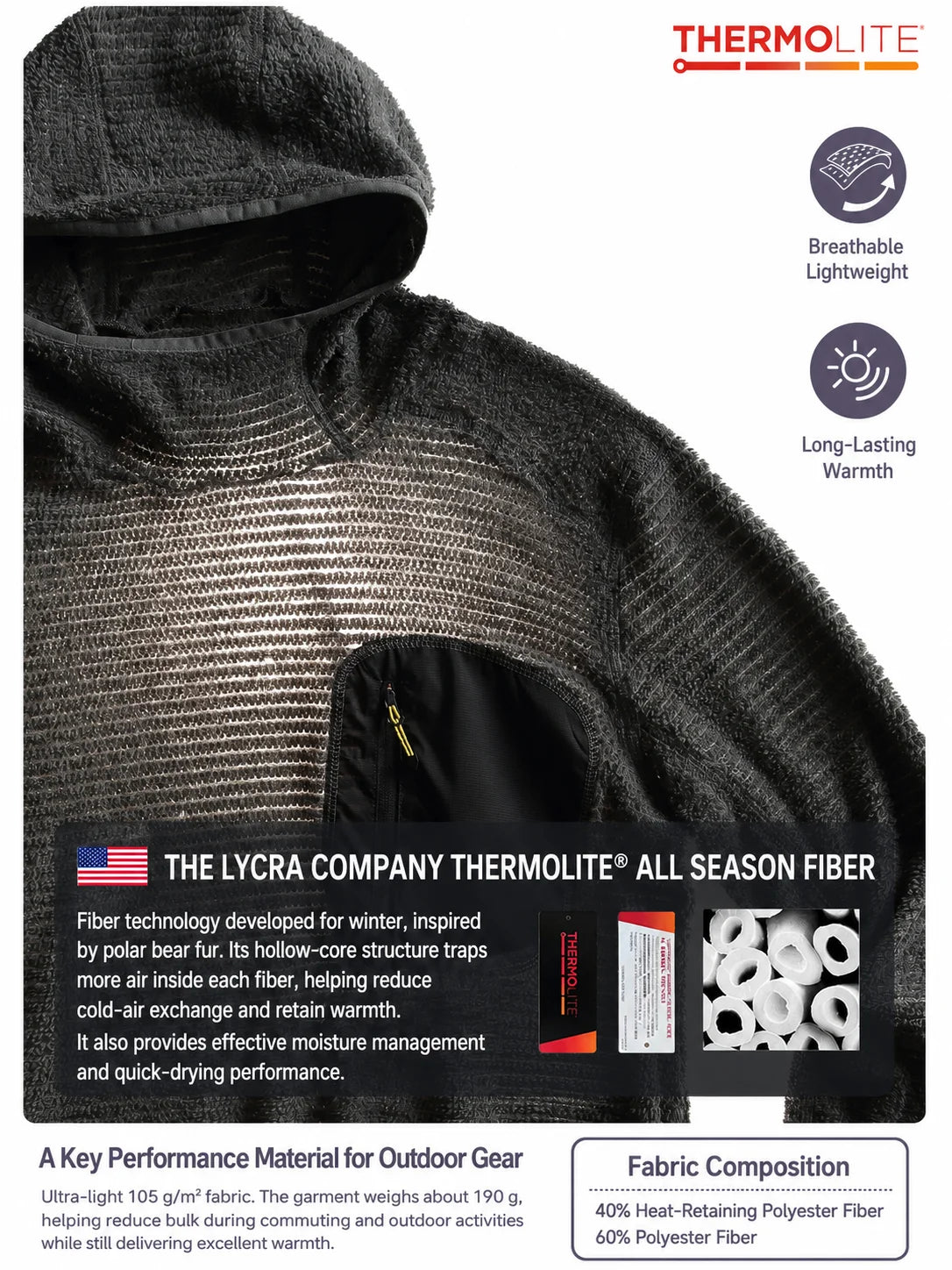 THERMOLITE® Lightweight Thermal Hoodie