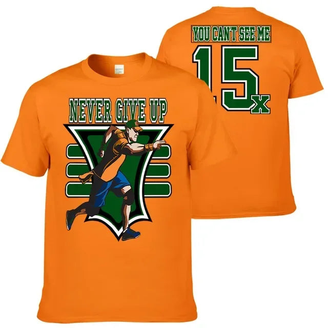 John Cena "Never Give Up" Men's Sports Tee