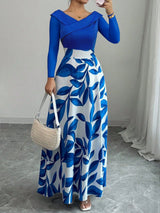 Floral Asymmetric Maxi Dress