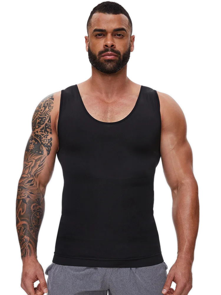 Men Body Shaper Slimming Compression Vest Undershirt Sexy Waist Trainer Tank Top Belly Control Workout Weight Loss Shapewear