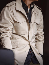 Men's Vintage Military Field Jacket – Cotton Zip Coat