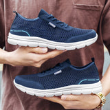 PUAMSS Men's Lightweight Mesh Running Sneakers — Breathable, Lace-Up, Stability