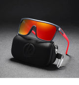 KDEAM One-piece Shape Men Sunglasses Polarized Elastic Paint Surface Sun Glasses Women Suitable Long-lasting Goggles Cat.3