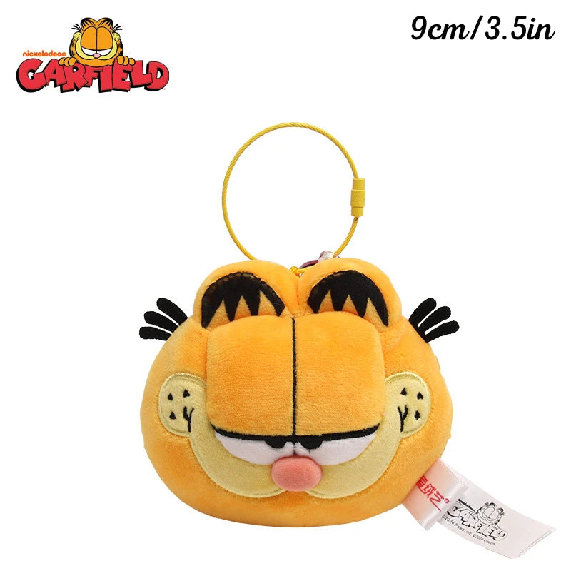 ORIGINAL Garfield Kawaii Soft Plush Toys Keychain Cute Cats Anime Stuffed Animals Peluche Doll Pendants Birthdays Gifts For Kids