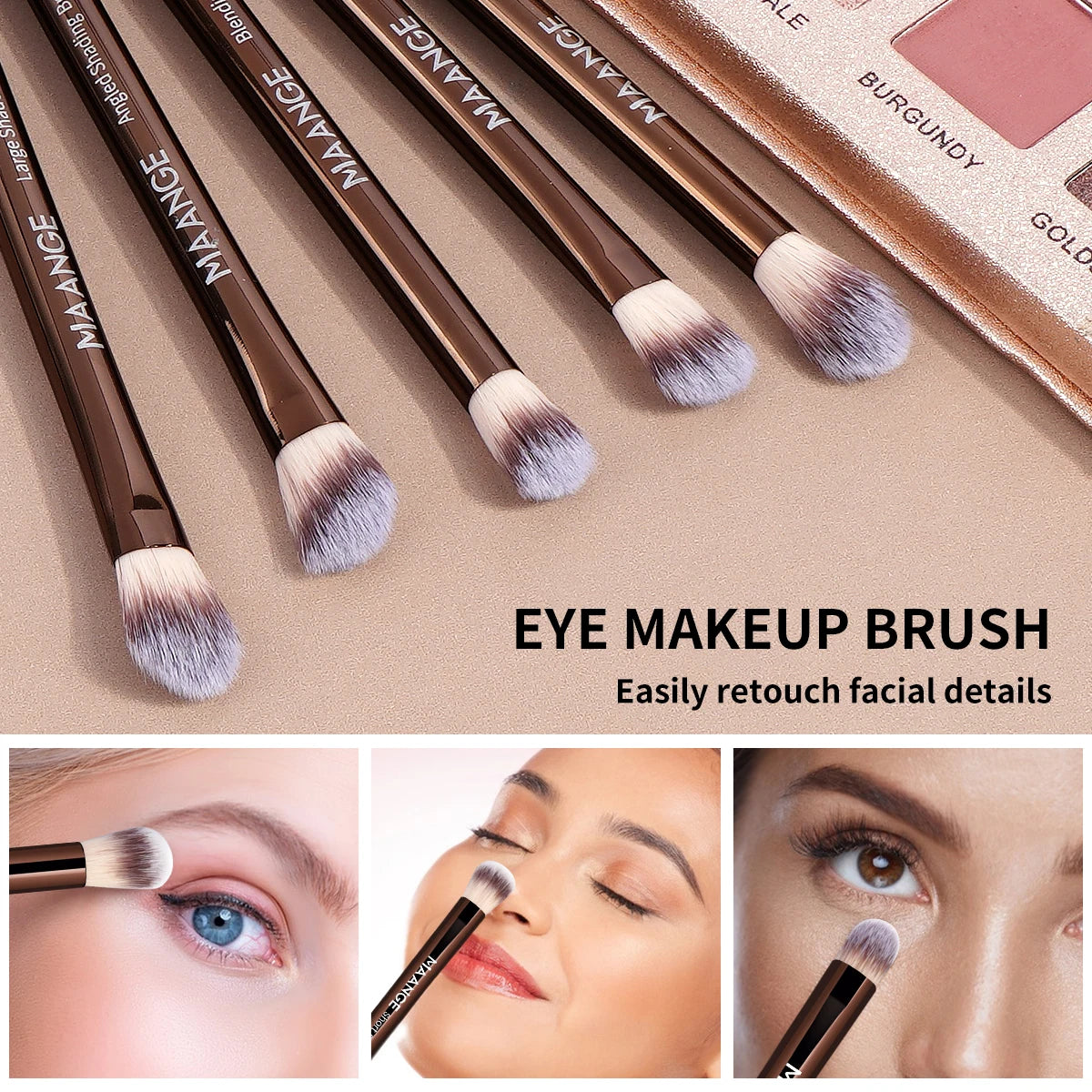 MAANGE Pro Makeup Brush Kit 20pcs Brushes with Storage Bag Dual End Foundation Powder Blush Eyeshadow Brush Beauty Blending Kit